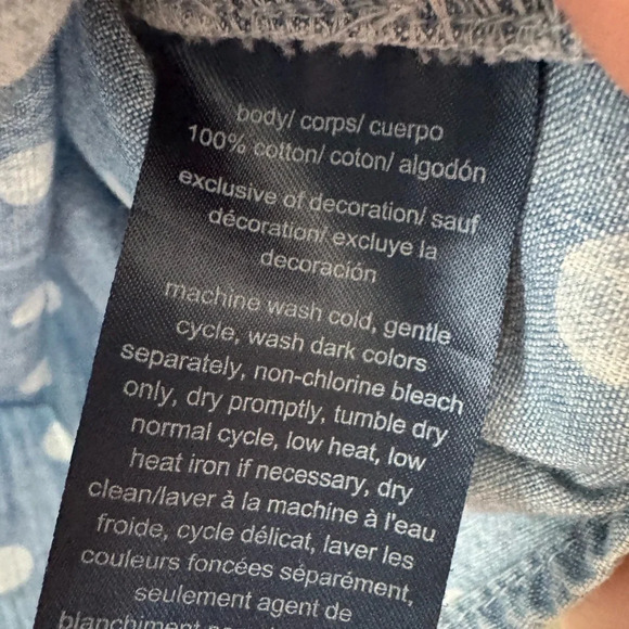 Tommy Hilfiger Denim Polka Dot Shirt Size Medium - Picture 6 of 6